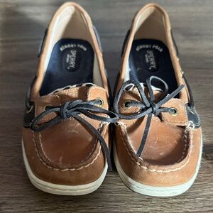 Sperry Tan and Black Loafers